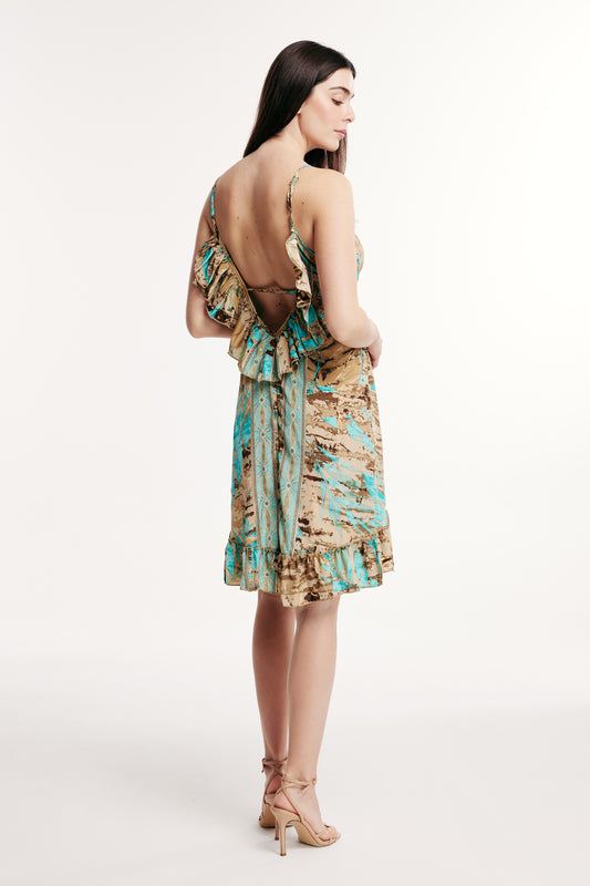 SHORT SILK DRESS